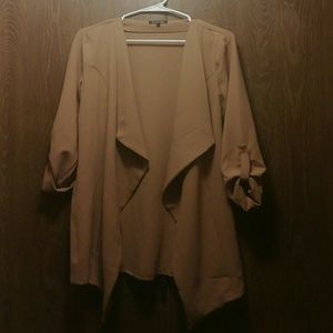 Tan trench coat